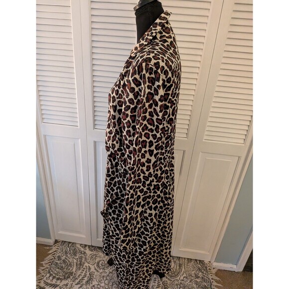 BEAUTIFUL by Lawrence Zarian Dress Women's 16 Cheetah Leopard Faux Wrap Career - Picture 6 of 12